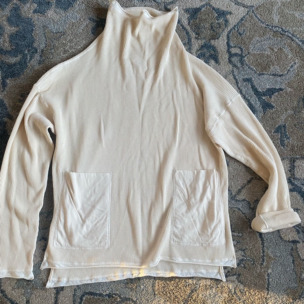 Alabama Chanin, waffle knit, mock turtleneck in Organic Cotton
